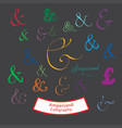 ampersand calligraphy vector image