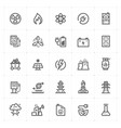 icon set - energy and power vector image
