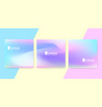 trendy abstract square mockup pastel colorful vector image