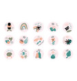 abstract circle trendy hand drawn shapes set vector image