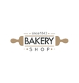 bakery badge and bread logo icon modern style vector image