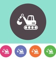 excavator icon vector image vector image