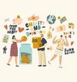 fundraising volunteering charity support vector image
