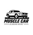 muscle car logo vector image vector image
