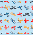 seamless pattern with aircraft kids vector image