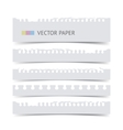 white notebook torn paper isolated on realistic vector image