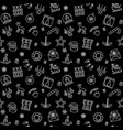 christmas dark seamless background - happy vector image