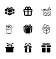 gift icons set vector image