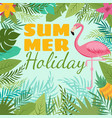 modern summer background with flamingo vector image