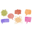 watercolor hand drawn speech bubbles isolate vector image