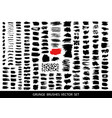 big set of black paint ink brush strokes brushes vector image
