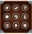game icons on wooden background set 2 vector image