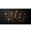 happy new year 2023 festive design with christmas vector image vector image