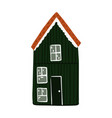 dutch cottage isolated on white background vector image