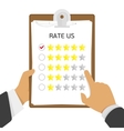 rate us vector image vector image