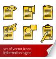 set informational sign icon vector image vector image