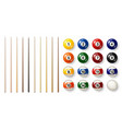 colorful billiard balls with numbers and various vector image