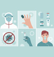 coronavirus covid19-19 2019-ncov treatment set vector image vector image