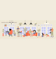 family spending time at home concept vector image