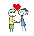 love between boy and girl vector image