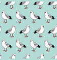 seamless pattern with seagulls vector image