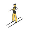 skiing competition vector image vector image