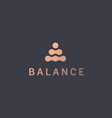 abstract balance logo design template spa vector image vector image