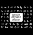 ampersands and catchwords lettering vector image