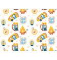 camping seamless pattern vector image vector image