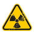 grunge danger radioactive sign isolated on white vector image