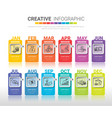 timeline business for 12 months 1 year vector image vector image