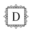 vintage decor logo vector image