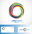 abstract circle business logo colors vector image