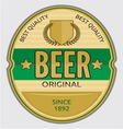 beer label vector image vector image