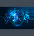 digital banking global networking cyber security vector image