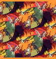 halloween seamless pattern with hand drawn vector image vector image