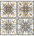 pattern cross stitch set scandinavian patterns vector image vector image