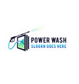 power wash lettering logo vector image