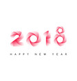happy new year 2018 colorful typeface isolated vector image vector image