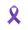 purple ribbon isolated on white background vector image