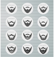 round icons beard with mustache vector image vector image