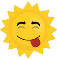 sun cartoon happiness vector image vector image
