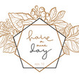 template nature bouquet vector image vector image