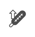 body temperature icon and medical concept vector image