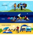 camper people banners set vector image vector image