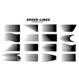 manga comic motion speed lines set vector image
