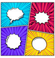 cartoon comic backgrounds set speech bubble vector image