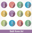 light bulbs bulb icon set vector image vector image