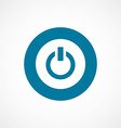 power on bold blue border circle icon vector image