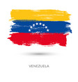 venezuela colorful brush strokes painted flag vector image